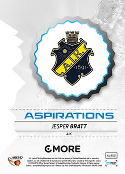 2015-16 Playercards HockeyAllsvenskan - Aspirations #HA-AS01 Jesper Bratt Back