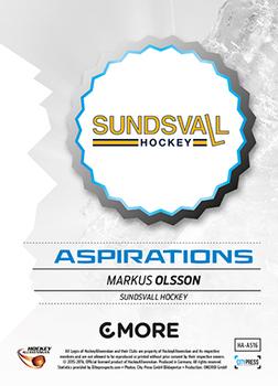 2015-16 Playercards HockeyAllsvenskan - Aspirations #HA-AS16 Markus Olsson Back