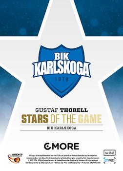 2015-16 Playercards HockeyAllsvenskan - Stars of the Game #HA-SG05 Gustaf Thorell Back