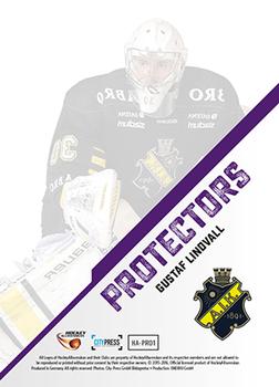 2015-16 Playercards HockeyAllsvenskan - Protectors #HA-PR01 Gustaf Lindvall Back