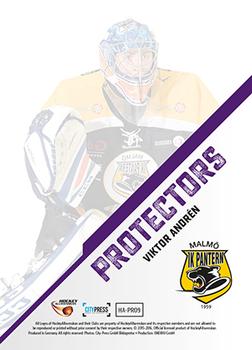 2015-16 Playercards HockeyAllsvenskan - Protectors #HA-PR09 Viktor Andrén Back