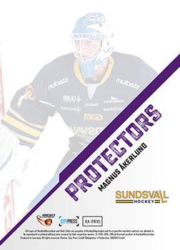 2015-16 Playercards HockeyAllsvenskan - Protectors #HA-PR10 Magnus Akerlund Back