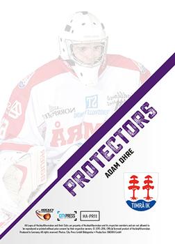 2015-16 Playercards HockeyAllsvenskan - Protectors #HA-PR11 Adam Ohre Back