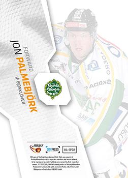 2015-16 Playercards HockeyAllsvenskan - Sparkplugs #HA-SP02 Jon Palmebjörk Back