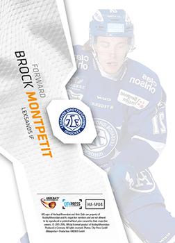 2015-16 Playercards HockeyAllsvenskan - Sparkplugs #HA-SP04 Brock Montpetit Back