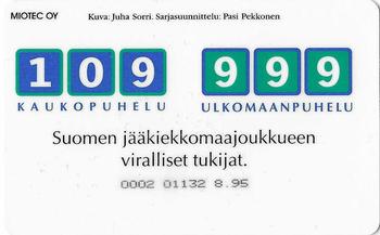 1995 HPY Puhelukortti Maailmanmestarit (Finnish) #HPY-E2 Curt Lindström Back