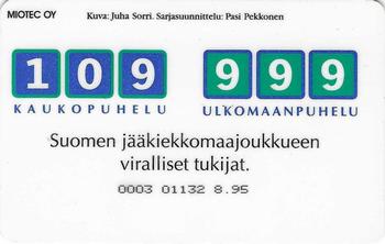1995 HPY Puhelukortti Maailmanmestarit (Finnish) #HPY-E3 Hannu Aravirta Back