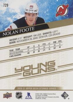 2020-21 Upper Deck - Silver Foil #729 Nolan Foote Back