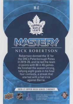 2020-21 Upper Deck - Mastery Achievement #M-E Nick Robertson Back