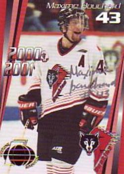 2000-01 Cartes, Timbres et Monnaies Sainte-Foy Rouyn-Noranda Huskies (QMJHL) - Autographs #20 Maxime Bouchard Front