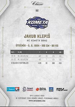 2020-21 OFS Classic Série I #52 Jakub Klepis Back