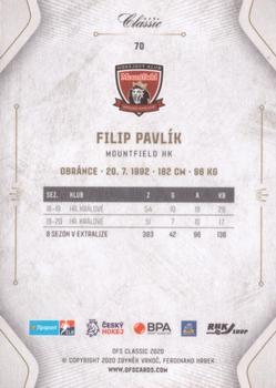 2020-21 OFS Classic Série I #70 Filip Pavlik Back