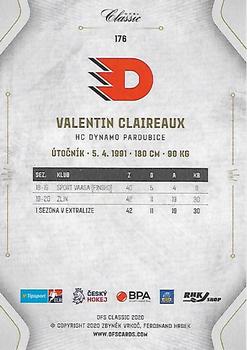 2020-21 OFS Classic Série I #176 Valentin Claireaux Back