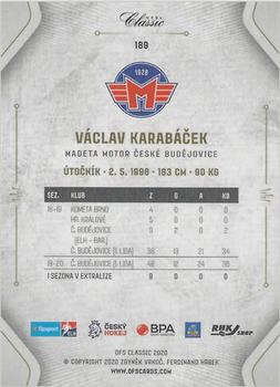 2020-21 OFS Classic Série I - Magma #189 Vaclav Karabacek Back