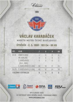 2020-21 OFS Classic Série I - Blue Neon #189 Vaclav Karabacek Back