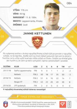 2020-21 SportZoo Tipos Extraliga #084 Janne Kettunen Back