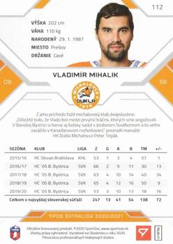 2020-21 SportZoo Tipos Extraliga #112 Vladimir Mihalik Back