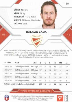2020-21 SportZoo Tipos Extraliga #130 Balazs Lada Back