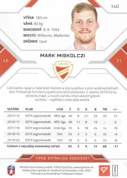 2020-21 SportZoo Tipos Extraliga #140 Mark Miskolczi Back