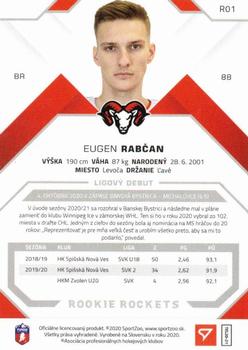 2020-21 SportZoo Tipos Extraliga - Rookie Rockets #R01 Eugen Rabcan Back