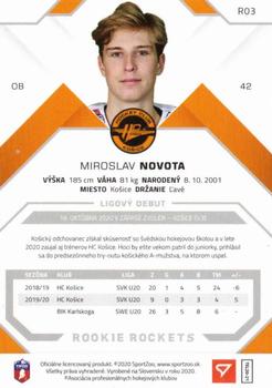 2020-21 SportZoo Tipos Extraliga - Rookie Rockets #R03 Miroslav Novota Back