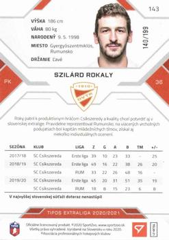 2020-21 SportZoo Tipos Extraliga - Blue #143 Szilard Rokaly Back