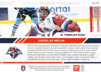 2020-21 SportZoo Tipos Extraliga - Season Highlights #HL15 Jaroslav Melna Back