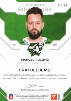 2020-21 SportZoo Tipos Extraliga - Authentic Signature Level 1 #SL1-23 Marcel Holovic Back