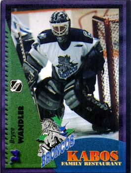 1999-00 Swift Current Broncos (WHL) #NNO Bryce Wandler Front