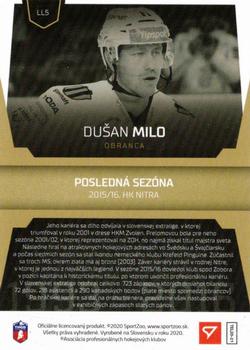 2020-21 SportZoo Tipos Extraliga - League Legends #LL5 Dusan Milo Back