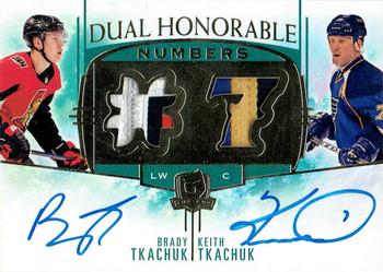 2019-20 Upper Deck The Cup - Honorable Numbers Dual #HN2-TT Brady Tkachuk / Keith Tkachuk Front
