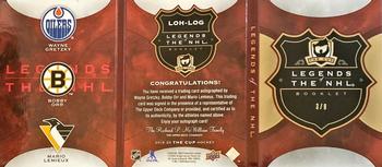2019-20 Upper Deck The Cup - Legends of the NHL #LOH-LOG Wayne Gretzky / Bobby Orr / Mario Lemieux Back