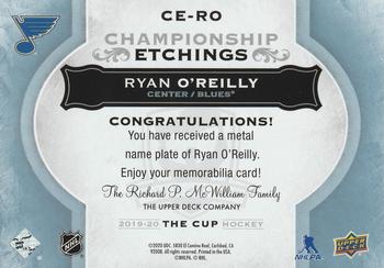 2019-20 Upper Deck The Cup - Championship Etchings #CE-RO Ryan O'Reilly Back