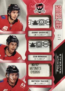 2019-20 Upper Deck The Cup - Cup Trios Red Tag #C3-MGT Johnny Gaudreau / Sean Monahan / Matthew Tkachuk Front