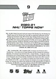 2020-21 Topps Now NHL Stickers #9 Nathan MacKinnon Back