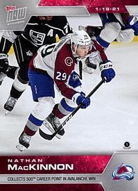 2020-21 Topps Now NHL Stickers #9 Nathan MacKinnon Front