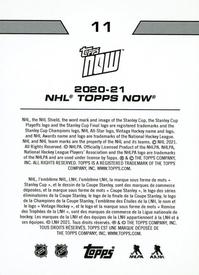 2020-21 Topps Now NHL Stickers #11 Bowen Byram Back