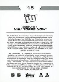 2020-21 Topps Now NHL Stickers #15 Carey Price Back