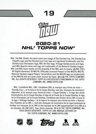 2020-21 Topps Now NHL Stickers #19 Thatcher Demko Back