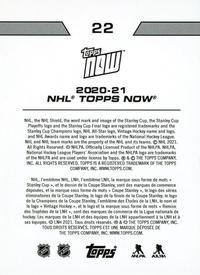 2020-21 Topps Now NHL Stickers #22 Washington Capitals Back