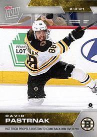 2020-21 Topps Now NHL Stickers #28 David Pastrnak Front