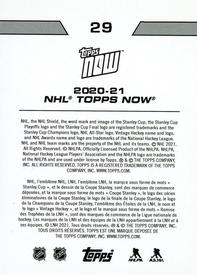 2020-21 Topps Now NHL Stickers #29 Alex Ovechkin Back