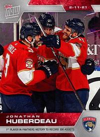 2020-21 Topps Now NHL Stickers #37 Jonathan Huberdeau Front