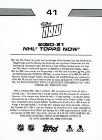 2020-21 Topps Now NHL Stickers #41 Alex DeBrincat Back