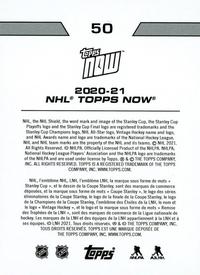 2020-21 Topps Now NHL Stickers #50 Kirill Kaprizov Back