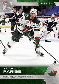 2020-21 Topps Now NHL Stickers #55 Zach Parise Front