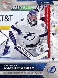 2020-21 Topps Now NHL Stickers #63 Andrei Vasilevskiy Front