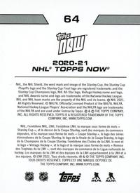 2020-21 Topps Now NHL Stickers #64 Zdeno Chara Back