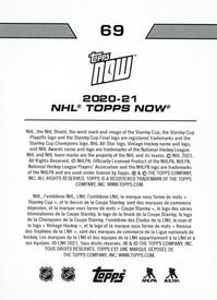 2020-21 Topps Now NHL Stickers #69 Kirill Kaprizov Back