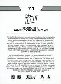 2020-21 Topps Now NHL Stickers #71 Alex Ovechkin Back